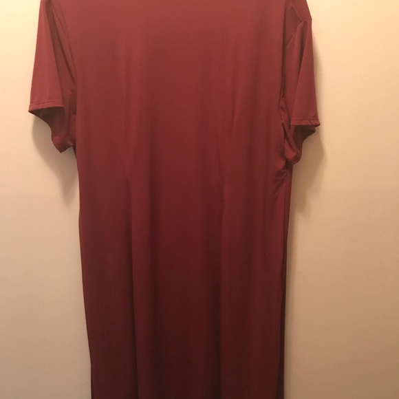 Size 18/20 Burgundy Wrap Dress - Picture 4 of 5